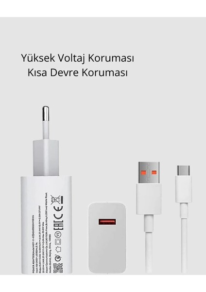 120W Süper Hızlı Şarj Adaptörü – Type-C Kablo Dahil, Yüksek Voltaj Korumalı fırsatları