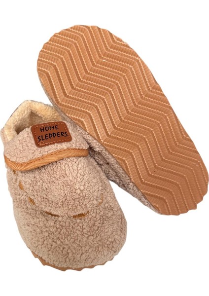 Pofuduk Ses Yapmaz Eva Taban Kadın Panduf Bej