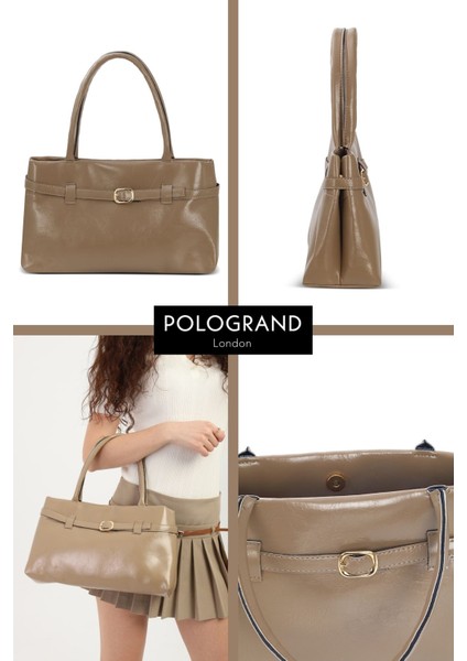 Orijinal Yeni Sezon Büzgülü ve Kemer Detaylı Çıtçıtlı Lüks Yumuşak Deri El Kol ve Omuz Çantası fırsatları