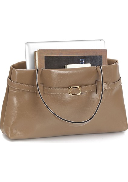 Orijinal Yeni Sezon Büzgülü ve Kemer Detaylı Çıtçıtlı Lüks Yumuşak Deri El Kol ve Omuz Çantası indirimleri