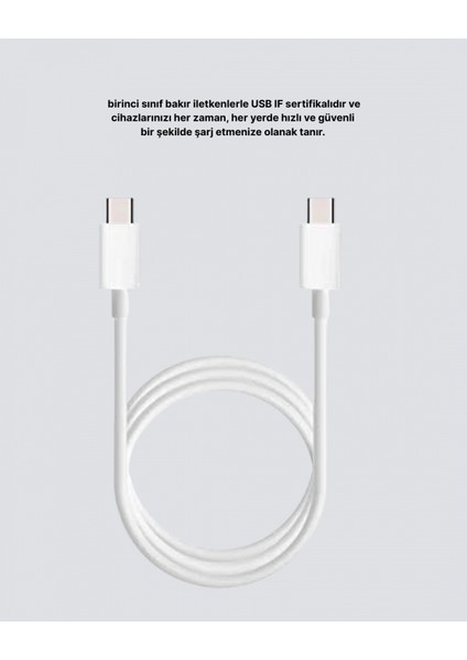 30W Hızlı Şarj Destekli 5.0A Type-C Kablo Veri Aktarım Özellikli modelleri