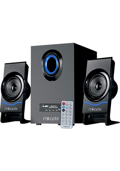 Mıkado MD-1700BT 2+1 Siyah Usb+Sd+Fm+Bt Destekli Uklı Multımedıa Speaker - Hoparlör ( Lisinya )