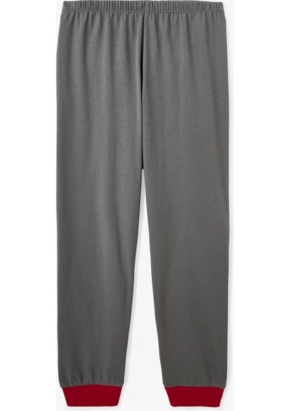 Erkek Çocuk Guests Ekoseli Pamuklu Uzun Kollu 2'li Pijama Takımı