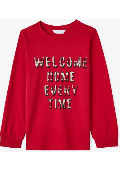 Erkek Çocuk Guests Ekoseli Pamuklu Uzun Kollu 2'li Pijama Takımı