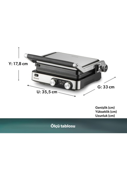 Grilliant 1340H Inox Gövde Döküm Plaka Tost ve Izgara Makinesi fiyatları