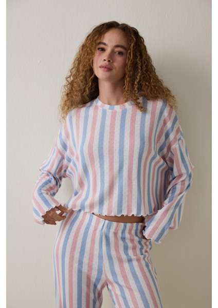 Moonlight Bisiklet Yaka Termal Etkili Pijama Takımı