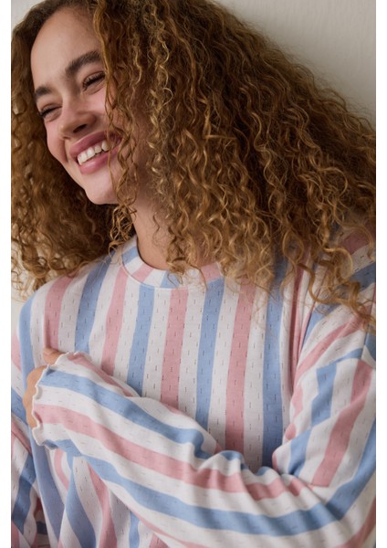 Moonlight Bisiklet Yaka Termal Etkili Pijama Takımı