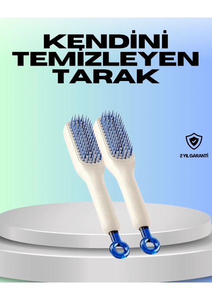 Kendini Temizleyen Ergonomik Saç Tarağı – Abs Gövde, Silikon Diş