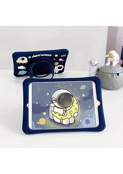 Samsung Galaxy Tab A 8.0 (2019) Standlı ve Boyun Askılı Astronot Astrobuddy Çocuk Tablet Kılıf SM-T290/ T295/ T297