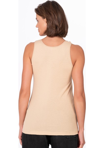 Kadın Pamuklu Ribana Kalın Askılı Atlet 3'lü Paket | Ten K0111 modelleri