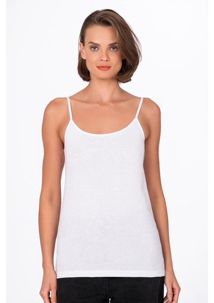 Kadın Pamuklu Ribana İp Askılı Klasik Atlet 3'lü Paket – Esnek & Rahat | Beyaz K0107 indirimleri