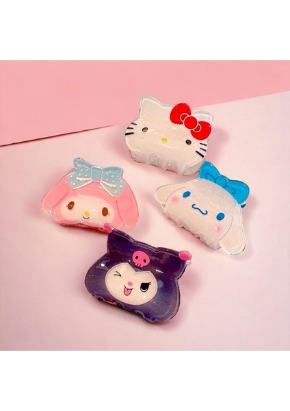4 Lü Toka Seti Kuromi,hello Kitty,melody,cinnemoroll (6cm*5cm)