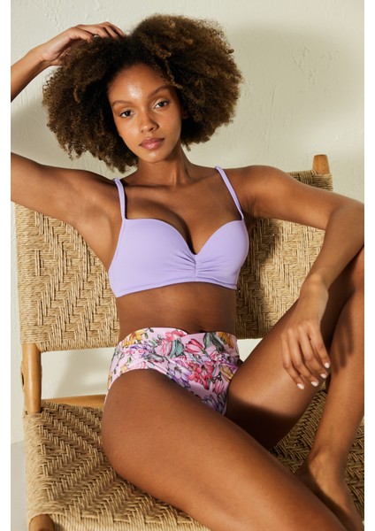 Filipa Çiçek Desenli Twist Bikini Altı