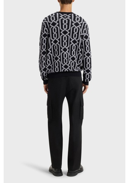 Desenli Yün Karışımlı Regular Fit Bisiklet Yaka Kazak Erkek Kazak 50547001 001 modelleri