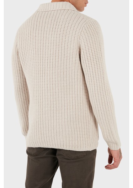 % 100 Yün Regular Fit Düğmeli Örme Ceket Erkek Ceket 10166 25073 054 fiyatları