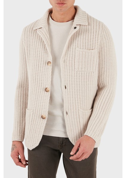 % 100 Yün Regular Fit Düğmeli Örme Ceket Erkek Ceket 10166 25073 054 fırsatları