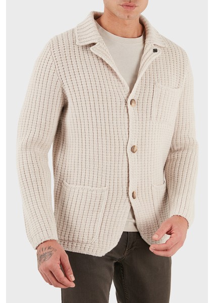 % 100 Yün Regular Fit Düğmeli Örme Ceket Erkek Ceket 10166 25073 054 indirimleri