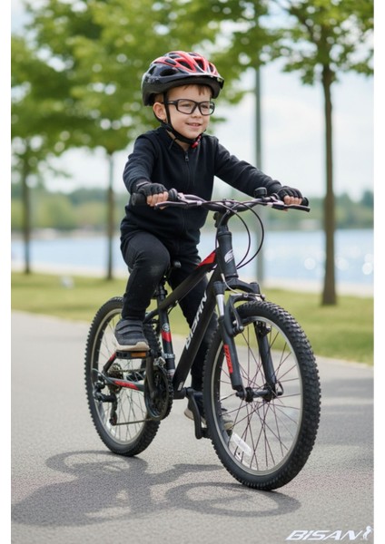 Buffalo Çocuk Bisikleti 28 cm V 20 Jant 18 Vites Mat Siyah Kırmızı modelleri