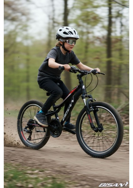 Buffalo Çocuk Bisikleti 30 cm V 24 Jant 18 Vites Mat Siyah Kırmızı fiyatları