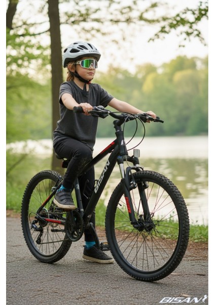 Buffalo Çocuk Bisikleti 30 cm V 24 Jant 18 Vites Mat Siyah Kırmızı fırsatları