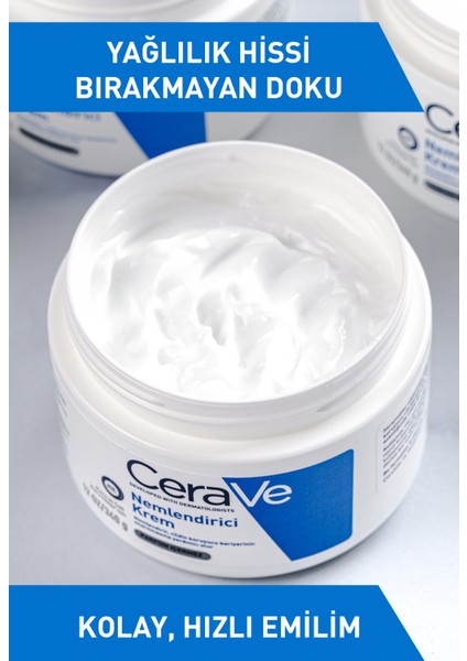 Nemlendirici Krem Kuru Ciltler Seramid ve Hyalüronik Asit İçerikli 340 gr