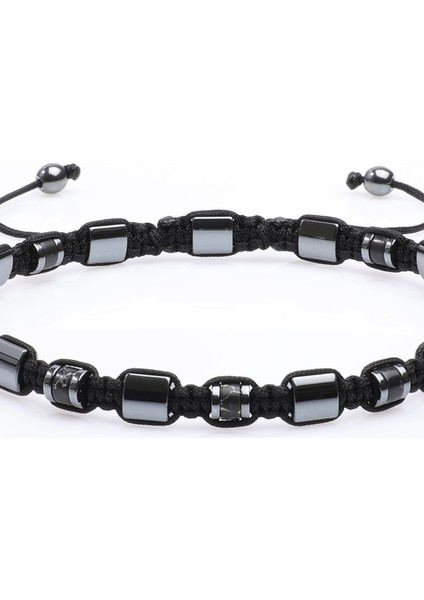 Varisit, Hematit Doğal Taş Bileklik, Erkek Bileklik, Tasarım Bileklik, İpli Ayarlanabilir fiyatları