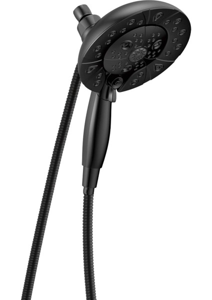 Faucet 5-Spray IN2ITION Çift Duş Başlığı, El Spreyi, H2OKINETIC Mat Siyah Duş Başlığı, Hortum, Duş Başlıkları, El Duş Başlıkları, Manyetik Yerleştirme, Mat Siyah 58480-BL25-PK