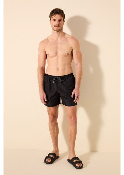 Siyah Aqua Erkek Şort Mayo