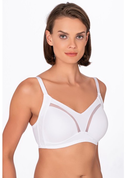 Kadın Tül Detay Toparlayıcı Sütyen | Beyaz 706 modelleri