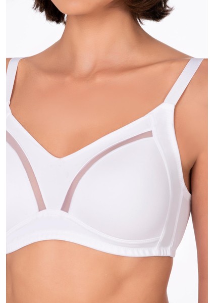 Kadın Tül Detay Toparlayıcı Sütyen | Beyaz 706 fırsatları