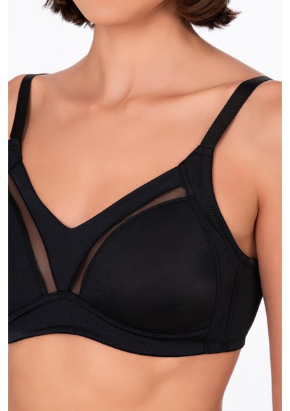 Kadın Tül Detay Toparlayıcı Sütyen | Siyah 706 fiyatları