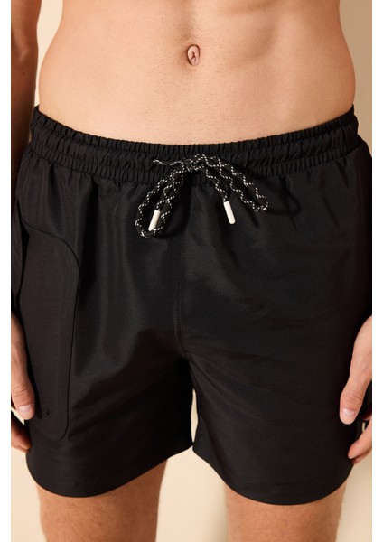 Siyah Aqua Erkek Şort Mayo