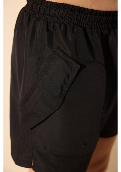 Siyah Aqua Erkek Şort Mayo