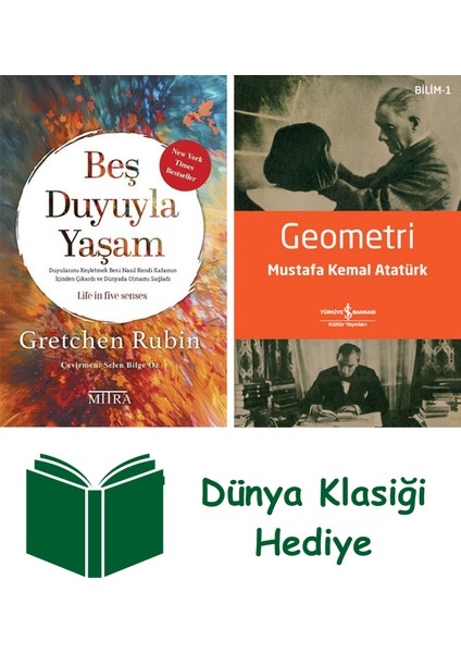 Beş Duyuyla Yaşam + Geometri + Dünya Klasiği Hediye