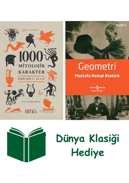 1000 Mitolojik Karakter + Geometri + Dünya Klasiği Hediye