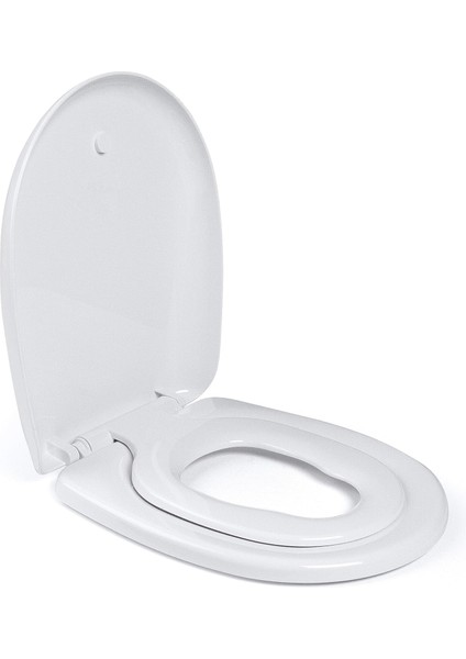 Bagno | Klozet Oturağı, Otomatik Kapanmalı Klozet Kapağı, D/o Şeklinde 2.0, Klozet Kapağı, Beyaz (Junior)