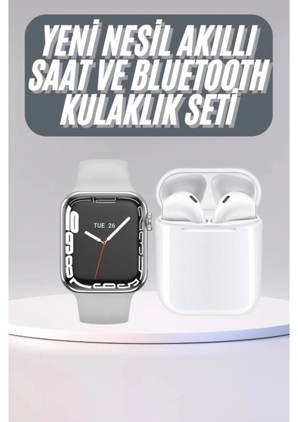 Akıllı Saat Kulaklık Hediyeli Uyku ve Sağlık Takibi Yapabilen Uzun Ömürlü