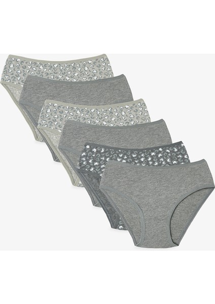 Kız Çocuk Animal Leopar Desenli Normal Bel 5'li Külot