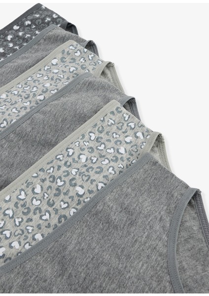 Kız Çocuk Animal Leopar Desenli Normal Bel 5'li Külot