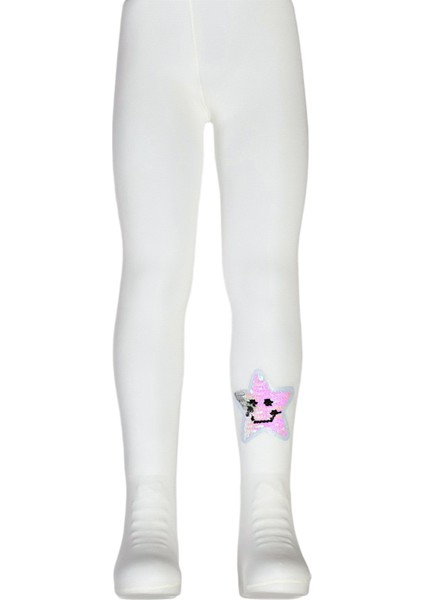 Pullu Aksesuar Desenli Mikro 50 Çocuk Külotlu Çorap_D3