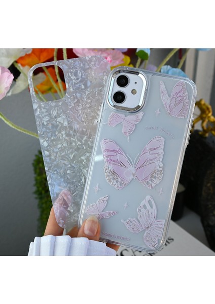 Iphone 12 ve 12 Pro Uyumlu 2in1 Kelebek Tasarım Baskılı Esnek Silikon Kılıf fiyatları