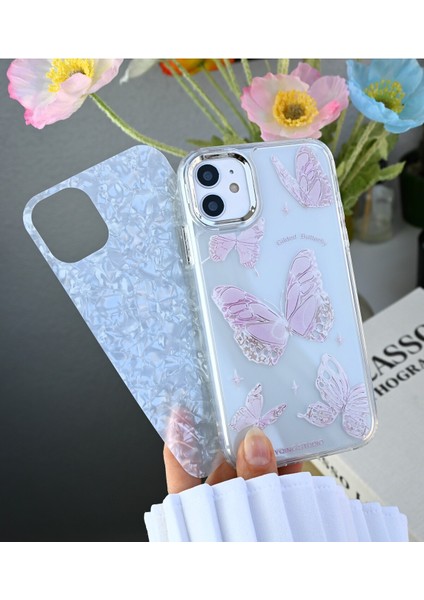 Iphone 12 ve 12 Pro Uyumlu 2in1 Kelebek Tasarım Baskılı Esnek Silikon Kılıf fırsatları