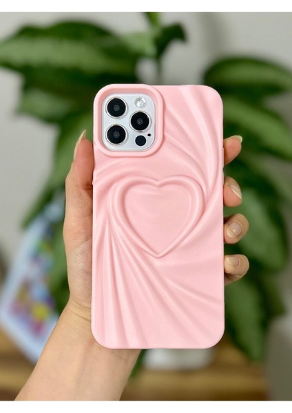 Apple Iphone 12 ve 12 Pro Uyumlu 3D Mat Saten Kalp Kabartma Desenli Darbe Önleyici Silikon Kılıf fırsatları