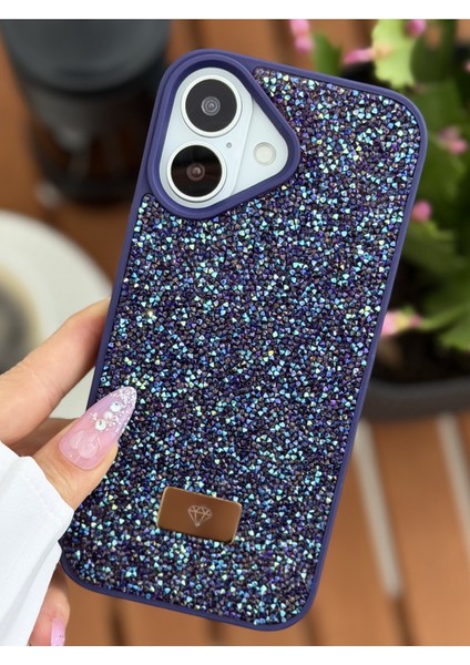 Iphone 17 Uyumlu Elmas Tasarımlı Taşlı Işıltılı Parlak Pırlanta Kılıf