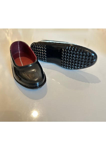 Astarlı Siyah Lastik Bağ Bahçe ve Iş Ayakkabısı Mest Ayakkabısı