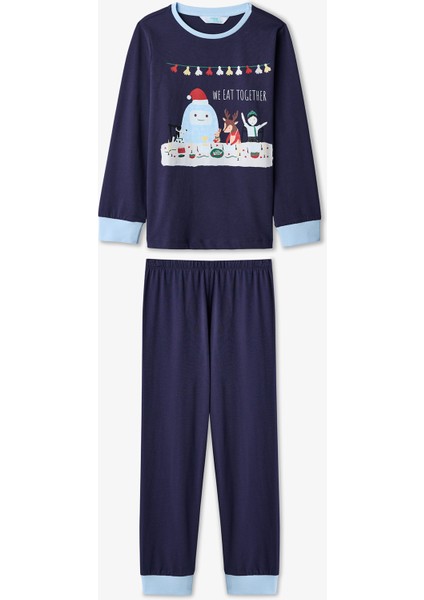 Erkek ÇocukTogether Ekoseli Pamuklu 2li Pijama Takımı