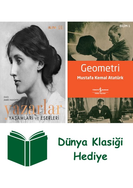 Yazarlar - Yaşamları ve Eserleri (Ciltli) + Geometri + Dünya Klasiği Hediye