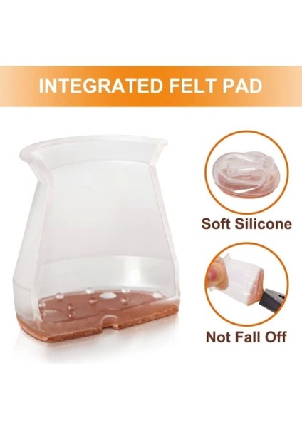 24 Adet (2,5cm ve 2,9 Cm) Keçeli Sandalye Susturucu Sandalye Pabucu Keçe Zemin Koruyucu Kaydırmaz fırsatları