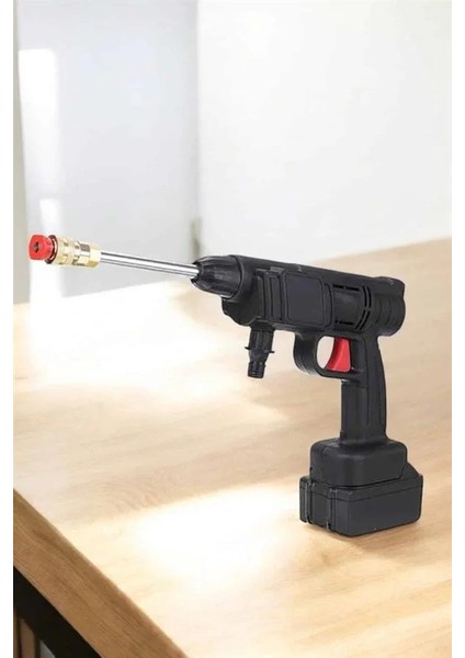 Bahçe ve Araba Yıkama Tabancası Su Basınçlı Hazneli Bataryalı Oto Yıkama