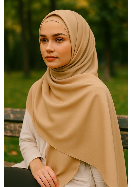 Premium Soft Pamuk Saten Şal | Dökümlü, Kaymaz, 4 Mevsim
